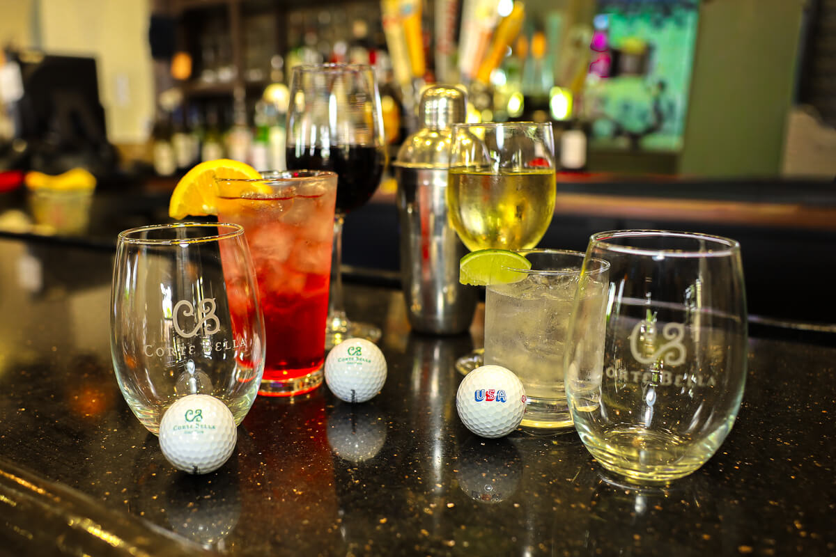 drinks on the bar drinks on the bar